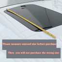 43inch Universal Shatterproof Sun Rain Guard Rainroof Top Wind Deflector,Tape On Dark Smoke Tint Auto Moonroof Window Visor Fit Sunroof Which Is Not Wider Than 41.8",Rainy Windy Sunny Protection RN110