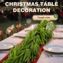 2Pcs 6FT Christmas Norfolk Pine Garlands,Real Touch Garland, Faux Greenery Garland for Fireplace Mantle Indoor Outdoor Holiday Party Home Decor2-Pack