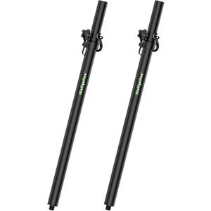 Set of 2 Speaker Poles for Subwoofer 30"-48" Height Adjustable Fits M20 Threaded Mount Subwoofer