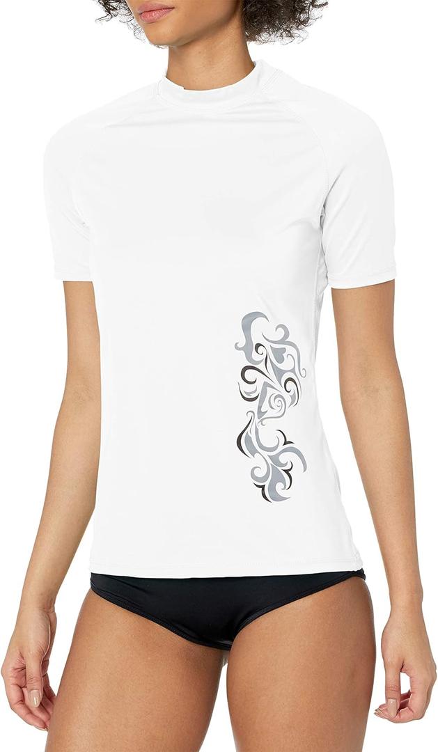 Kanu Surf Women's Breeze UPF 50+ Short Sleeved Active Rashguard & Workout Top (M)