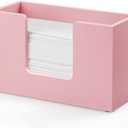 Paper Towel Dispenser Countertop, Wooden Bathroom Paper Towel Holder, Pink Napkin Holder for Kitchen, Countertop Multifold C-Fold, Z-Fold, Trifold Paper Hand Towel Dispenser for Bathroom Toilet