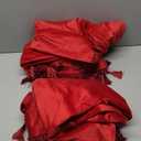 Fazhesici Red Blackout Velvet Curtains 96 inches Long Windows Rod Pocket Drapes with Tassels Soundproof Thermal Curtains for Living Room 2 Panels Set 52" x 96"