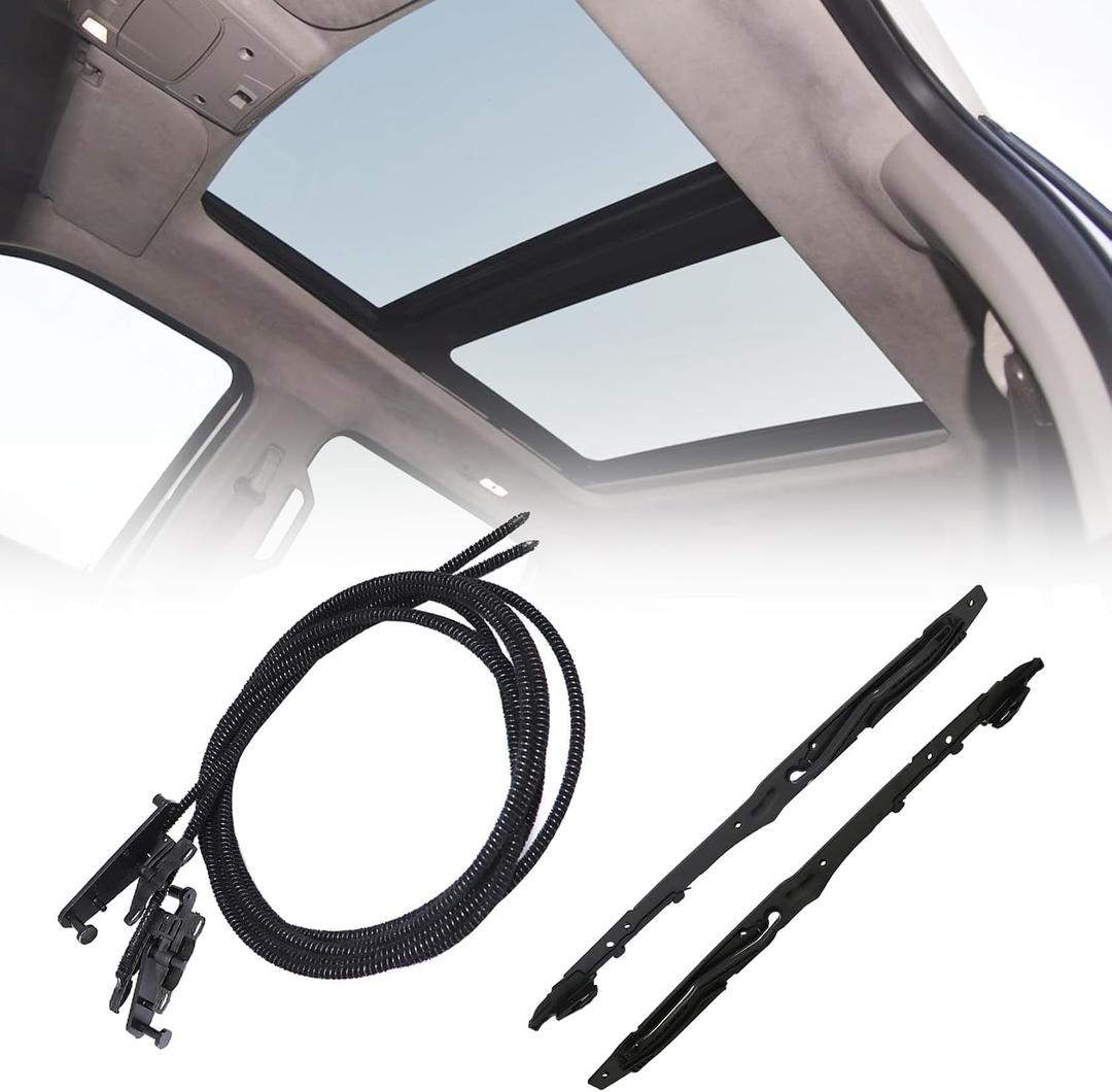 FZJDSD Sunroof Glass Cables & Track Assembly Set FL3Z16502C22 Compatible with Ford Expedition 2018-2021 F-150 F-250 F-350 Super Duty 2015-2020 Fit For Lincoln Navigator 2018-2020#FL3Z1651071A