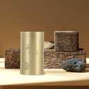 Cabilock Brass Tea Tin Canister with Airtight Lid 3.14 X 1.77 Inches Small Loose Leaf Tea Storage Container for Kitchen and Home Decor