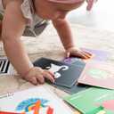 High Contrast Baby Flash Cards, Sensory Visual Stimulation for Newborns 0 12 Months, Black and White to Color, Tummy Time Learning with Bonus Ribbon Toy (30 Large Double Sided, 60 Images)