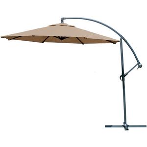 Coolaroo 339968, Freestanding Patio, 90% UV Block, Round 10' with Two Position Tilt, Mocha Cantilever, Adjustable, Shade Umbrella