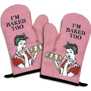 You Want a Piece of This, Funny Oven Mitts and Pot Holders, Silicone Nonslip Oven Mitts, Kitchen Gift for Women, Bake Lover Gift, Housewarming Gift Ideas