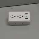 Wall Outlet Extender with Night Light, Multi Plug wall Outlet 6 Outlet Extender with 3 USB Ports (1 USB C), 3-Sided Power Strip with Adapter Spaced Outlets, ETL Listed, 1500 Joules for Home Office