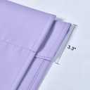 DONREN Adjustable Thermal Insulated Solid Blackout Curtain Energy Efficient Tie Up Shades Rod Pocket Panel for Kitchen (Lavender Purple,34W x 54L,One Panel)