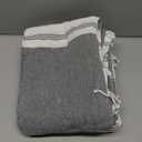 GLAMBURG Peshtemal Turkish Towel Cotton Beach Towels Oversized 36x71 Set of 4, Cotton Beach Towels for Adults, Soft Durable Absorbent Extra Large Bath Sheet Hammam Towel - Charcoal Grey