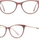 Cat Eye Reading Glasses for Women Blue Light Blocking Readers- Acetate Frame Spring Hinge