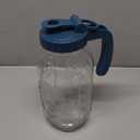 Mason Jar Pitcher 2 Quart With Pour Spout Lids 64 OZ Wide Mouth Water Pitcher Airtight And Leakproof Glass Carafe With Handle And Flip Cap For Milk, Iced Tea, Cold Brew Coffee, Juice, Infused Water