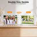 3 x 3 Pack Acrylic 4x6inch Magnetic Picture Frame,Double Sided,10+10mm Thick Block,Picture Frames Acrylic Photo Scalloped Frames Freestanding Gifts for Desk,Fridge, Locker,Office Cabinet(Clear,4x6)