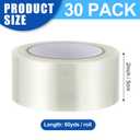 Treela 30 Rolls Strapping Tape Bulk 2 Inch X 60 Yards 5.5 Mil Fiberglass Filament Tape Transparent Reinforced Heavy Duty Packing Strips for Shipping Sealing Binding Fixing