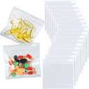 18 Pack Pill Pouch Bags - BPA Free, Transparent, 3 x 2.75 Inch, Reusable, Zipper Pill Pouches for Travel, Medicine, Jewelry, Small Craft Pieces