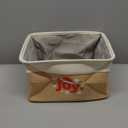 Lukeline Christmas Basket Storage Gift Basket Empty, 15.5 x 11.6 x 9.4 Storage Baskets for Organizing, Collapsible Christmas Storage Bin, Decorative Baskets for Home Decor, Nursery, Living room (JOY)