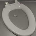 KOHLER 4636-RL-0 Cachet ReadyLatch Elongated Slow Close Toilet Seat, Soft Close Toilet Seat Quiet Lid, Contoured Grip-Tight Bumpers Installation Hardware, Apartment Essentials, White