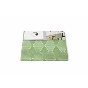 Lintex Lynn Clip Green Size 13x72 Runner