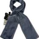 Faux Fur Scarf With Hidden Zipper Pocket, Soft Cozy Warm Pocket Scarf for Hands-Free Storage Phone