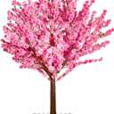Artificial Cherry Blossom Tree - Handmade Pink Fake Cherry Blossom Tree Centerpieces for Wedding Party Christmas Garden Indoor & Outdoor (4in)