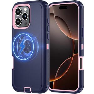 Olinoo for iPhone 16 Pro Max Case [Compatible with MagSafe], Heavy Duty Shockproof 3-Layer Full-Body Protection Rugged Cover, Drop-Resistant and Wireless Charging Friendly ( iPhone 16 Pro Max)