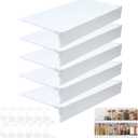 5 PCS Wire Shelf Covers,40*16 Wire Rack Covers for Shelves,0.31in Thick PVC Wood-Look Faux Shelf Cover for Wires Shelving,Moisture Resistant Durable,Easy to Cut Install,Shelves Cover for Pantry Closet