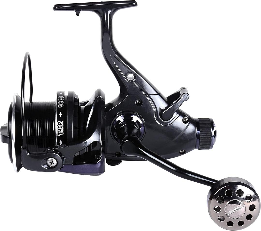 Carp Fishing Reels 8000 9000 10000 Bait Runner Big Free Runner Double Brake Feeder 12+1 Ball Bearing Spinning Fishing Reel (THOR5000)