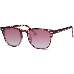 SOJOS Retro Vintage Square Polarized Sunglasses for Women Men UV Protection Lens TR90 Frame Sunglasses SJ2112 (Amber/Brown Grading)