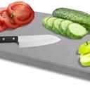 OUYIALY Ceramic Cutting Board for Kitchen 9x5.9 Inch, Marble Pattern Stone & Glass Non-Scratch Board for Cheese, Pastry, Chopping - Dishwasher Safe, Knife-Friendly