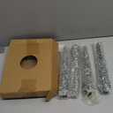 4 Pack 10 Inch Christmas Tree Candles, Premium Natural Unscented Beeswax Christmas Tree Shaped Taper Candles with Cotton Wick, for Xmas Holiday Decor Party Banquet (Green with Silver Trim)