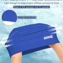 Aegend Fabric Swim Cap, Silicone Waterproof Layer - Breathable Cloth Swimming Cap, Keep Hair Dry with Hight Elasticity for Youth(8-16) Adult, 2 Sizes to Choose