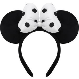 ODOCARE Handmade Mouse Ears Headband for Women and Ladies, Polka Dot Bow Mini Ears Costume Accessories