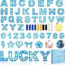 3 x 41 Pcs Cloth Patches Self Adhesive, Embroidered for DIY Clothing, Include 26 A-Z Chenille Letter Patches Stickers, 15 Rainbow Flower Lighting Stars Hearts on Patche for Hats,Backpacks,Bags,Jackets,cup