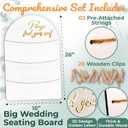 Stofinity Wedding Seating Chart Board Display for Wedding Reception - Rustic Seating Chart for Reception Display, Find Your Seat Sign Wood Board Decor Ideas