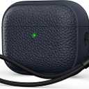 R-fun for AirPods Pro 3 Case 2025, Soft TPU (Leather-Like Design) Drop Protection Cover for Men and Women with Lanyard and Cleaner Kit, Compatible with Apple AirPods Pro 3rd Generation-Blue