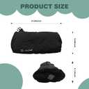 Inflatable Neck and Lumbar Support Pillow with Adjustable Straps for Travel and Office Use, Black