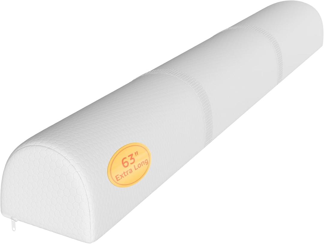 YENING 63" Extra Long Bed Bumpers for Toddlers Baby Foam Bed Guard Rail for Kids Bed Toddler Bed Bumper for Twin Full Queen King Size Bed, 1-Pack