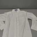 IZOD Boys' Long Sleeve Solid Button-Down Collared Oxford Shirt with Chest Pocket (White, 8)