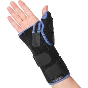 Velpeau Carpal Tunnel Wrist Brace with Thumb Stabilizer Night Support, Completely Stabilizes Wrist Thumb Joint, Pain Relief for Tendonitis, De Quervain's Tenosynovitis, Arthritis (Reg, Right Hand, M) (Medium(Pack of 1))