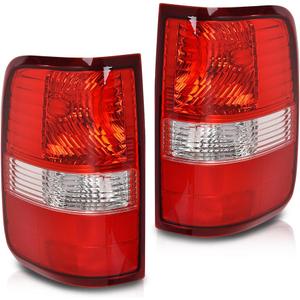 CHEDA Pair Tail Light w/o Bulbs Compatible with Ford F150 Lariat XL New Body Style 2004/ Fit F150 King Ranch, Lariat, XL 2005-2006 Rear Lamp Assembly Pilotos Traseros Conjunto (Red)