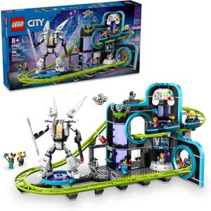 LEGO City Robot World Roller Coaster Building Set - Kids Engineering Toy with Posable Mech Suit for Boys & Girls, Ages 8+ - Gift Ideas for Birthdays - 60421 LEGO City Robot World Roller Coaster Building Set - Kids Engineering Toy with Posable Mech Suit for Boys & Girls, Ages 8+ - Gift Ideas for Birthdays - 60421