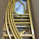 3D Metal Wedding Arch Frame, Gold Square 3D Backdrop Stand for Wedding Ceremony, Reception, Engagement Party, Birthday, Photo Booth & Event Decor, Medium