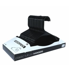 Merrick Medium Plastic Tubular Hangers - Black