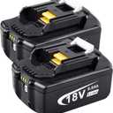 Upgrade 18V 6000mAh BL1860 Battery Replace for Makita BL1860B BL1860B-2 BL1850 BL1850B BL1840 BL1840B BL1830 BL1830B BL1820 BL1815 BL1815B LXT-400 194204-5 Drill Tools with LED Indicator (2Pack)