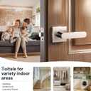 KNOBWELL 10 Pack Interior Door Handle,Satin Nickel Finish Door Levers, Passage Knob for Closet Hallway, Zinc Alloy Construction, 250,000-Cycle Durability