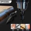 5 Pcs Step Drill Bits Set Cobalt & High-Speed Steel Kit for Metal, Stainless Steel, Aluminum, Wood, Plastic - Impact Ready with 1/4" Hex Shank