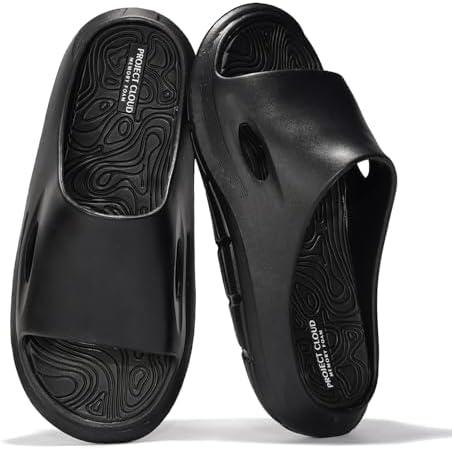 Project Cloud Mens Sandals - Lightweight and Flexible EVA Recovery Slides for Men with Ultra Bouncy Latex Insole - Comfortable Water Resistant Slippers for Men Footwear (Dean), 8