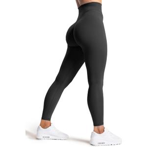 Olmlmt No Front Seam Workout Leggings for Women Tummy Control Butt Lifting Leggings Buttery Soft Gym Yoga Pants (Medium, #1black)