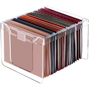 DINGHUO Hanging File Folder Frame, Letter Size Acrylic Hanging File Folder Holder, File Rack Desk Organizer for Office, Home - 1 Pack