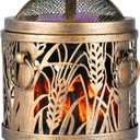 Golden Wheat Wax Warmer, Flameless Candle Warmer for Home Office Decor, Safe for Scented Wax Melts, LED Glow, Energy-Saving Gift for Women Mom Housewarming